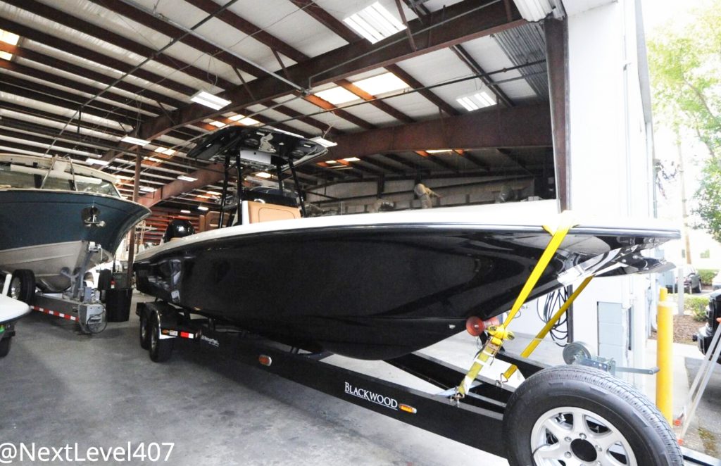 Custom boat with SeaDek® by Next Level Florida Marine Customs