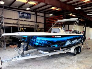Blue Keywest Boat, Florida Marine Customs