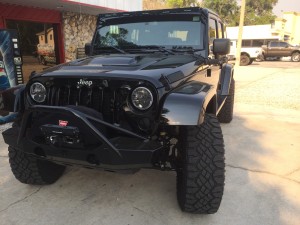 2014 Jeep Wrangler 4 door with complete Mmats pro audio system installed.