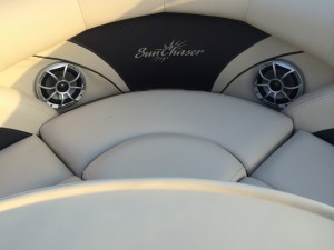 2014 24' Sunchaser pontoon boat outfitted with Wetsounds Speakers and RGB LED lights. 