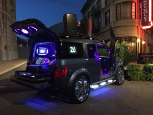 Completely custom Honda Element mobile DJ vehicle, the party is wherever this vehicle is at with full Mmat Audio.