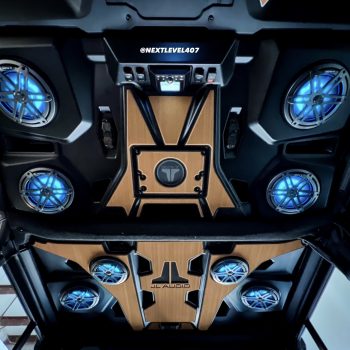 Defender Lone Star Next Level Orlando Custom Audio JL Audio SeaDek Marine Products Sea Deck upgraded lighting kit turn signals custom bumpers winch Raceline Wheels Toyo Tires off-road custom fabrication truck customization Orlando Central Florida.