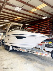 Next Level Orlando Custom Audio Florida Marine Customs Regal 28 Express The Bryson's SeaDek Sea Deck SeaDec Sea-Deck flooring marine carpet molded-in non-skid UV-resistant closed-cell PE/EVA foam traction safety shock-absorbing comfort customization colors patterns textures boating fishing yacht Orlando Central Florida