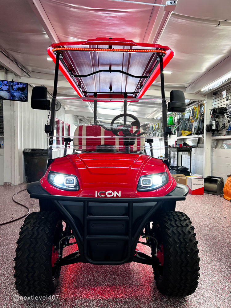Icon Golf Cart Upgraded with LED Lighting