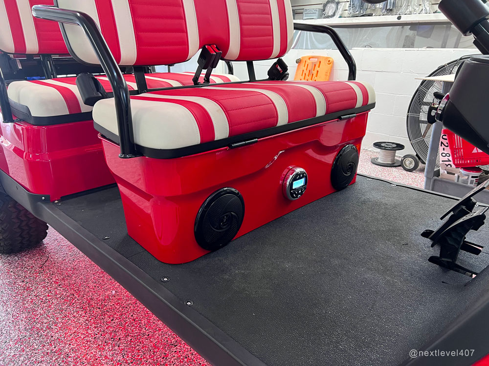 Icon Golf Cart Upgraded with LED Lighting, Speakers with head unit