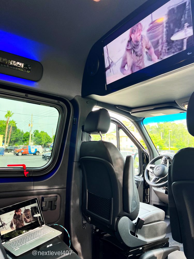 Next Level Orlando Television Installation in Mercedes Benz vans