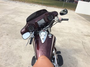 Fairing with Kicker Marine 6.5 speakers and double din custom molded