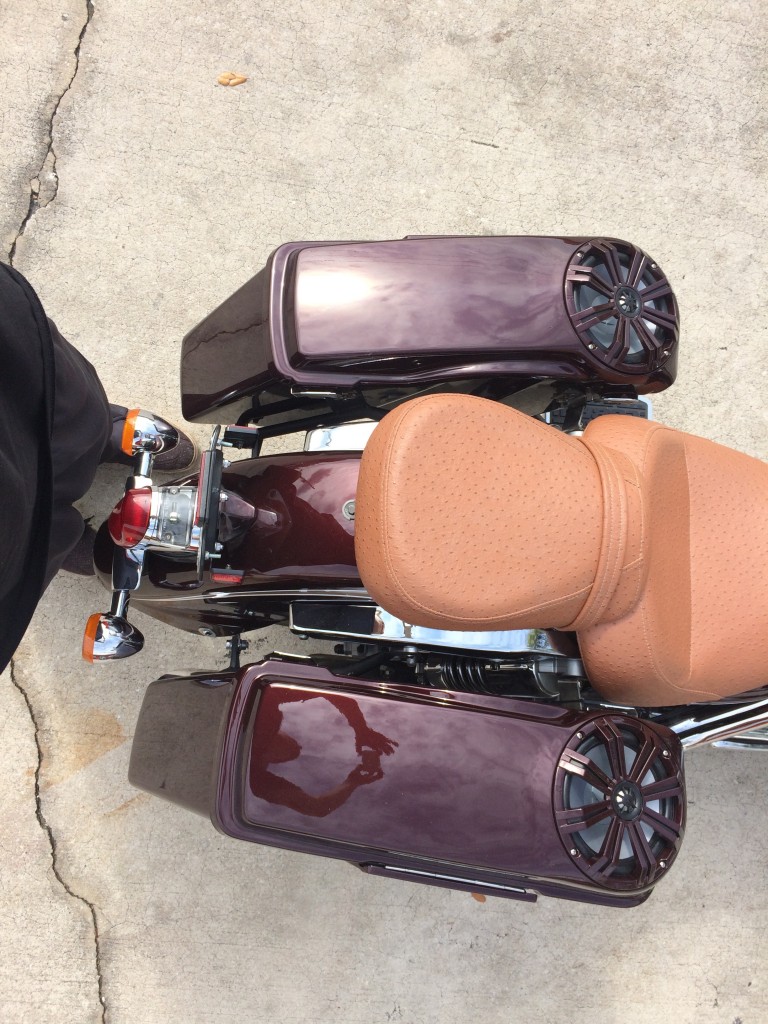 Custom molded Fairing and Saddle Bags on a Victory Motorcycle Orlando