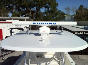 Furuno Navnet GPS radar installed in a 2014 Amaracat 27'.
