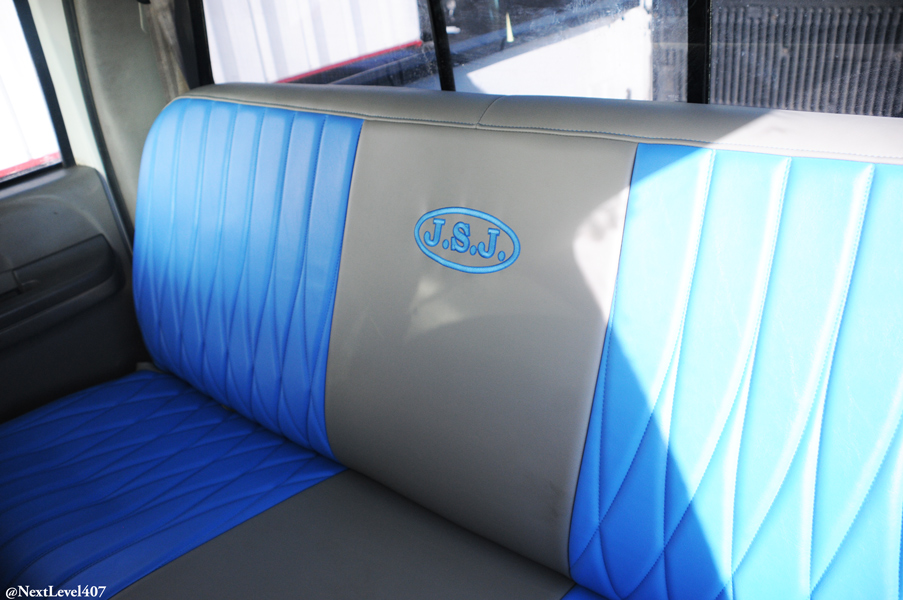 Custom-back-seat-truck-bench-leather | Orlando Custom Audio
