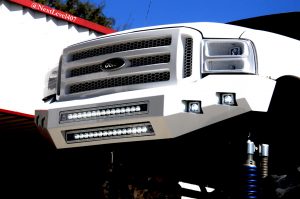 Custom bumper and Rigid Industries Lights