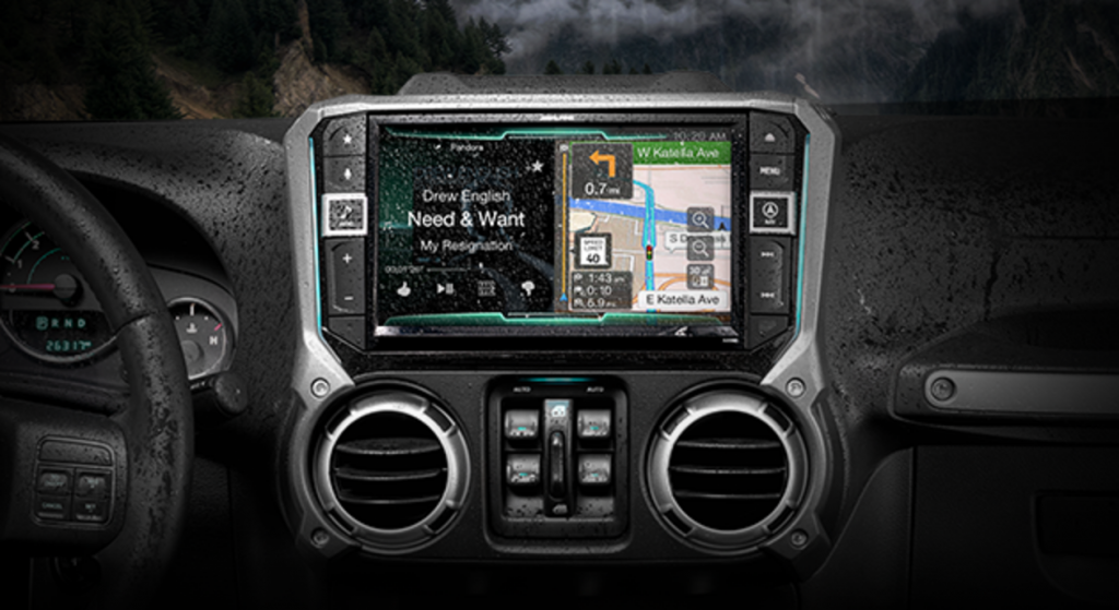 i109-WRA Jeep Wranger touchscreen media unit phone apps