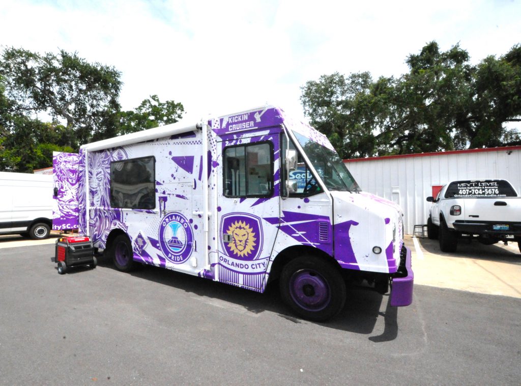 Orlando City Soccer Promotional Marketing Van Bus