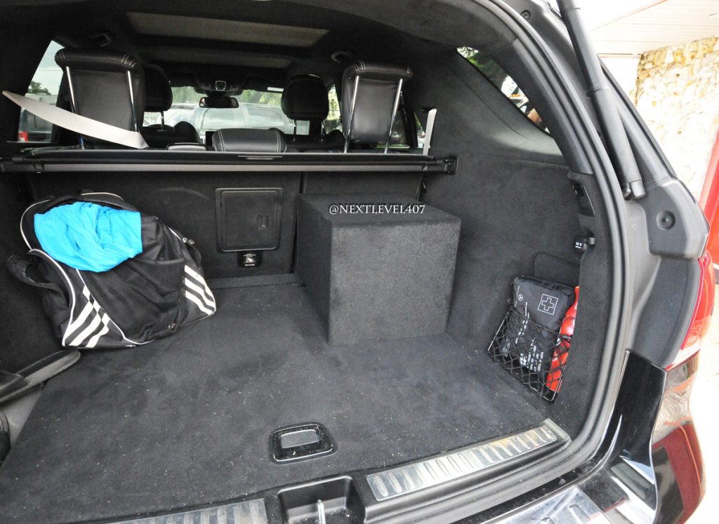 Custom Subwoofer Box Installed Mercedes MLE