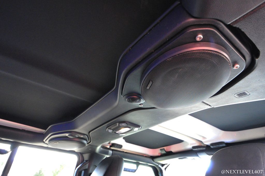 Jeep-Unlimited-Custom-Subs-and-Doors-Roof-Back-Seat-Ceiling-Alpine-Subwoofer-Close-Up