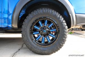 Blue Wheels installed by Next Level Inc.