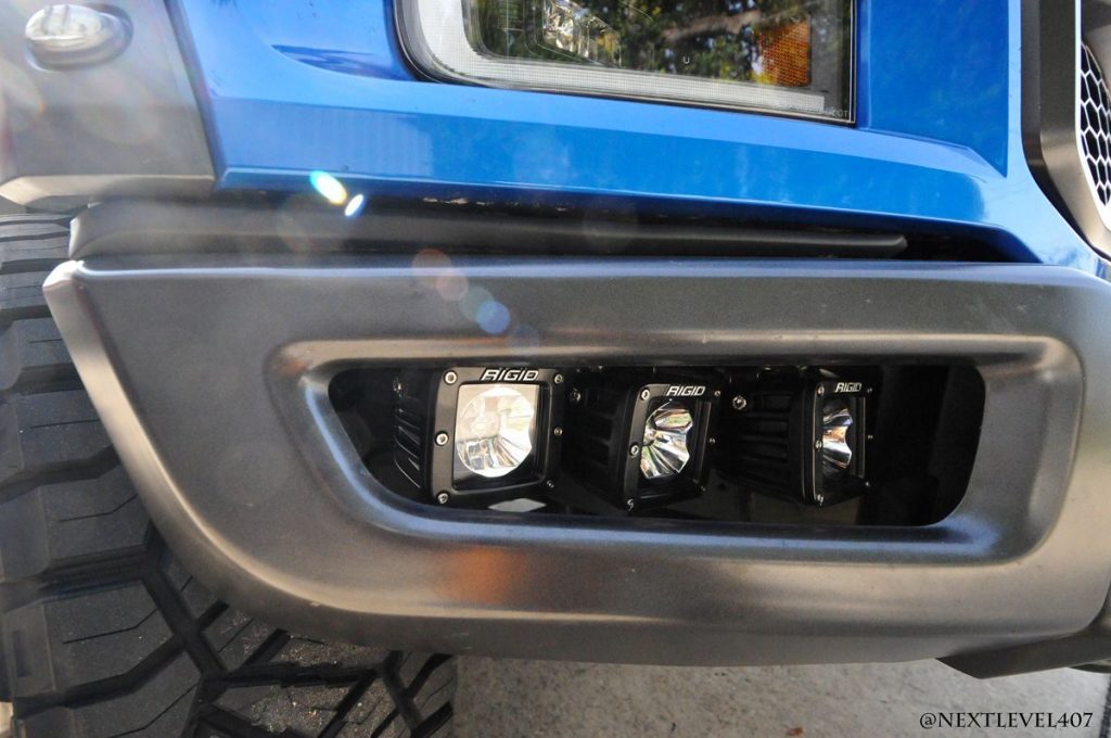 Blue ford raptor Fog Lights | Orlando Custom Audio