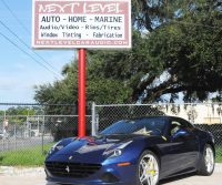 Blue-Ferrari-California-convertible-hardtop-roof-4K-dash-camera-custom-install-360-view-Next-Level-Inc-Orlando-Florida-store-front-Portriat-2