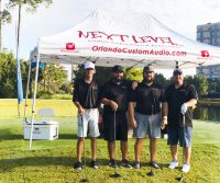 Next Level Orlando Custom Audio's team at Give Kids the World Village's Golf Tournament