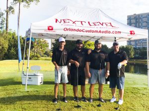 Next Level Orlando Custom Audio's team at Give Kids the World Village's Golf Tournament