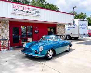 Next Level Orlando Florida shows a Porsche 356 with upgraded audio