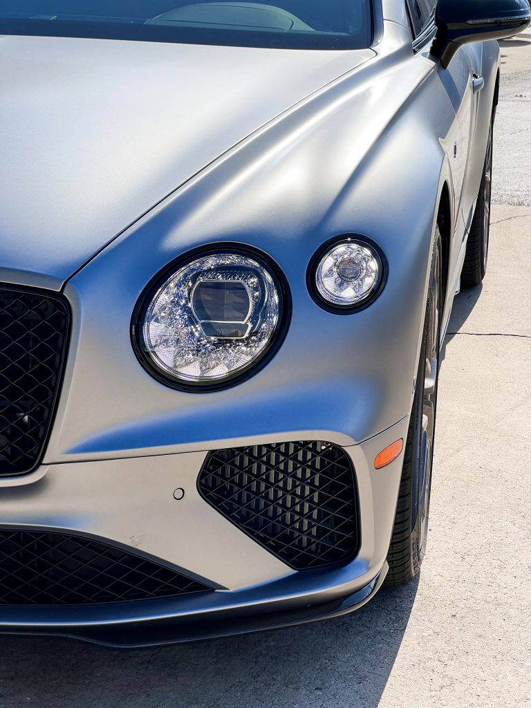 Bentley close up of headlight.