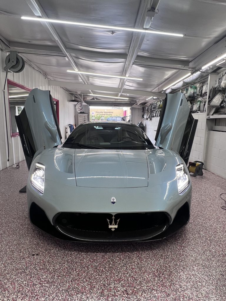 Maserati MC20 in shop. ReEdited.