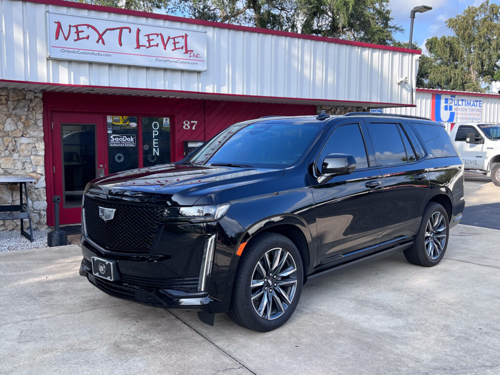 Next Level Cadillac Escalade K40 Install Orlando Store Front Profile