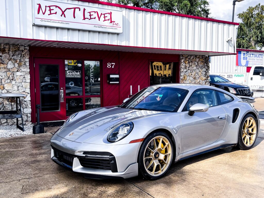 Next Level Porsche 911 Turbo K40 Install Orlando Store Front Profile