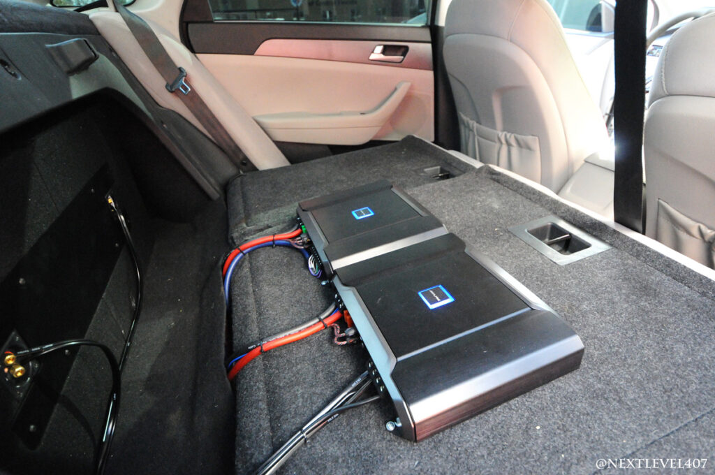 Next Level Silver Hyundai Sonata Amps Custom Speaker Install Orlando