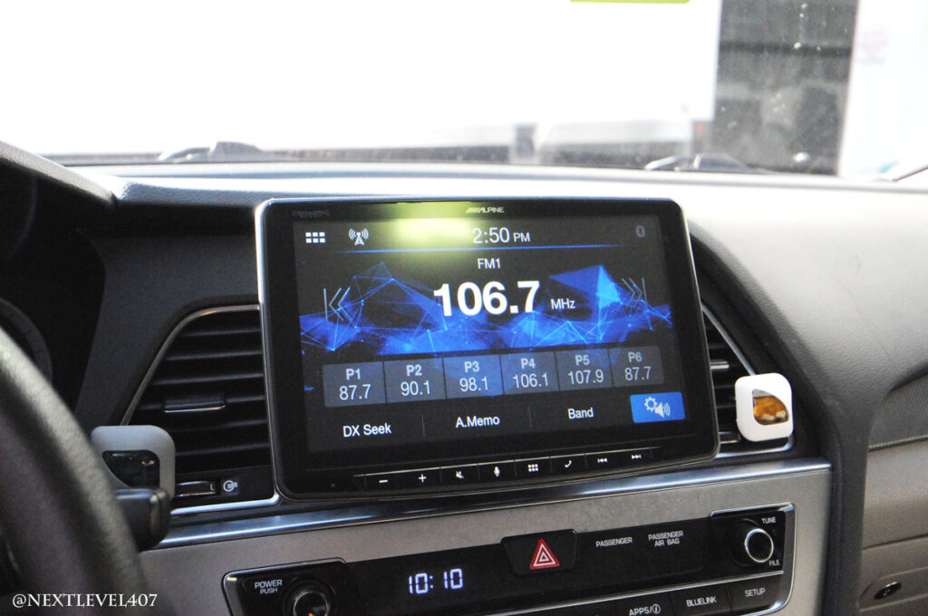 Next Level Silver Hyundai Sonata Alpine Halo Touchscreen Install Front Orlando