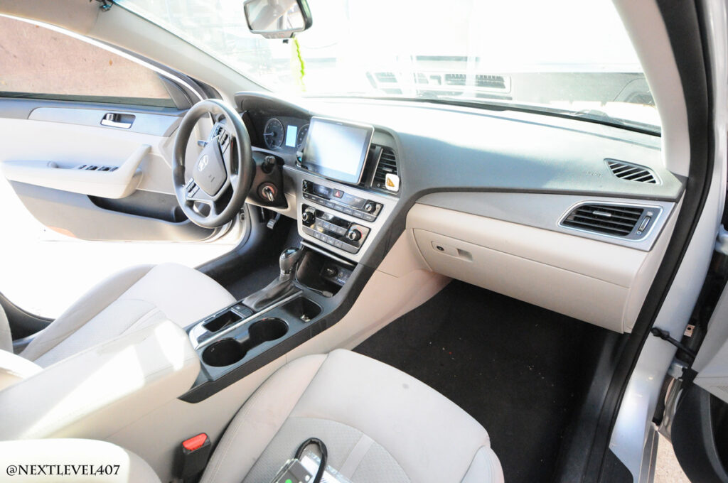 Next Level Silver Hyundai Sonata Upgraded with Alpine Halo Touchscreen Amps Custom Speaker Install Interior Orlando