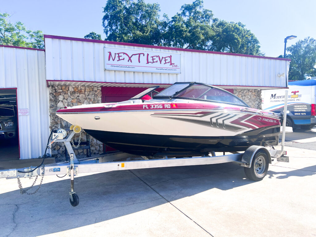Next Level Regal 1900 ESX SeaDek JL Audio Sound System Install Side View