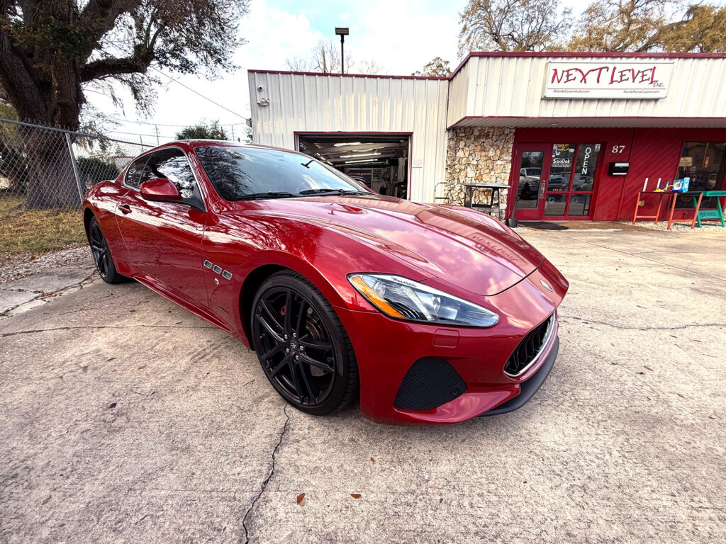 Maserati in front of Next Level